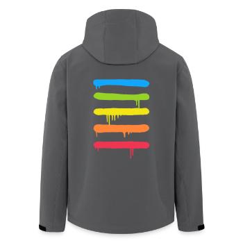 Trendy Cool Graffiti Tag Lines - Recycelte Männer Softshell-Jacke von Stanley/Stella - Anthrazit - Hinten - AI Model Male 185 light (185cm)