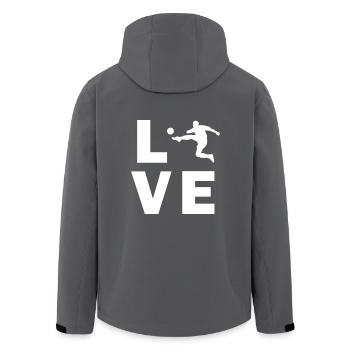 Love Fußball - Recycelte Männer Softshell-Jacke von Stanley/Stella - Anthrazit - Hinten - AI Model Male 185 light (185cm)