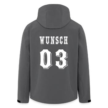 wunsch 03 - Recycelte Männer Softshell-Jacke von Stanley/Stella - Anthrazit - Hinten - AI Model Male 185 light (185cm)