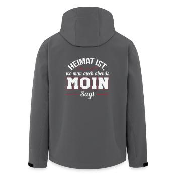 Heimat ist wo man Moin sagt - Recycelte Männer Softshell-Jacke von Stanley/Stella - Anthrazit - Hinten - AI Model Male 185 light (185cm)