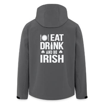 Eat drink and be irish - Recycelte Männer Softshell-Jacke von Stanley/Stella - Anthrazit - Hinten - AI Model Male 185 light (185cm)