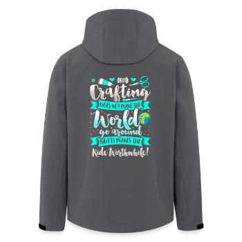 Crafting - Basteln Kunst Erziehung Handwerk Hobby - Recycelte Männer Softshell-Jacke von Stanley/Stella - Anthrazit - Hinten - AI Model Male 185 light (185cm)