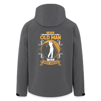 Old man with golf skills - Recycelte Männer Softshell-Jacke von Stanley/Stella - Anthrazit - Hinten - AI Model Male 185 light (185cm)