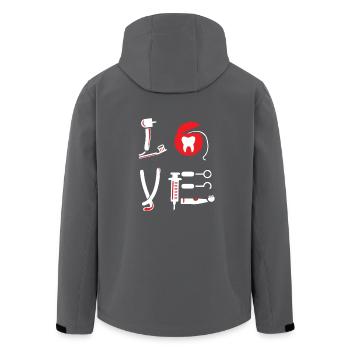 Dental Assistant Sprüche Zahnarzt Sprüche Geschenk - Recycelte Männer Softshell-Jacke von Stanley/Stella - Anthrazit - Hinten - AI Model Male 185 light (185cm)