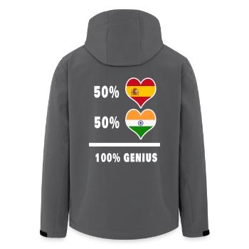 genius / Geschenk aus Indien und Spanien - Recycelte Männer Softshell-Jacke von Stanley/Stella - Anthrazit - Hinten - AI Model Male 185 light (185cm)