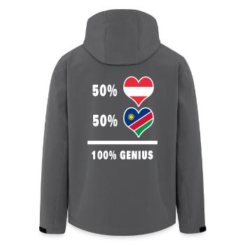 Österreich und Namibia genial / Geschenk - Recycelte Männer Softshell-Jacke von Stanley/Stella - Anthrazit - Hinten - AI Model Male 185 light (185cm)