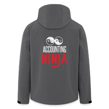 Accounting Ninja - Buchhaltung Finanzen Bilanz - Recycelte Männer Softshell-Jacke von Stanley/Stella - Anthrazit - Hinten - AI Model Male 185 light (185cm)