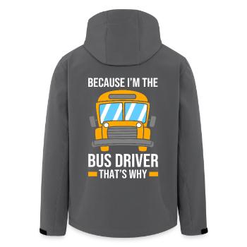 Schulbus Schulbusfahrer Busfahrer - Recycelte Männer Softshell-Jacke von Stanley/Stella - Anthrazit - Hinten - AI Model Male 185 light (185cm)