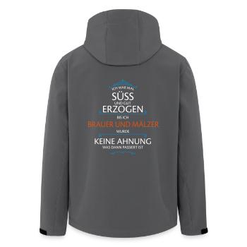 Brauer und Mälzer Beruf - Recycelte Männer Softshell-Jacke von Stanley/Stella - Anthrazit - Hinten - AI Model Male 185 light (185cm)
