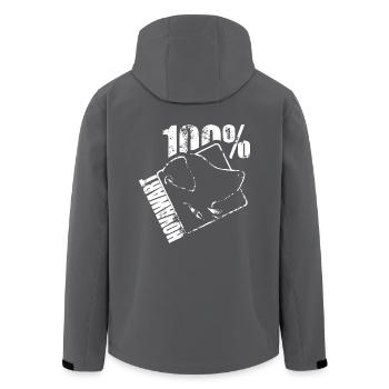 HOVAWART 100 - Recycelte Männer Softshell-Jacke von Stanley/Stella - Anthrazit - Hinten - AI Model Male 185 light (185cm)
