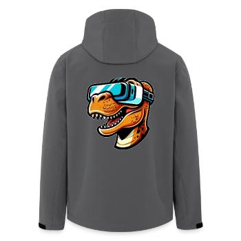 Dino T-Rex VR Gamer Gaming Virtual Reality - Recycelte Männer Softshell-Jacke von Stanley/Stella - Anthrazit - Hinten - AI Model Male 185 light (185cm)