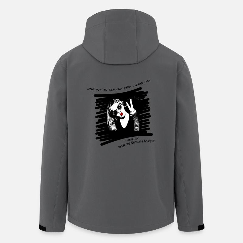 Überrasche dich - Recycelte Männer Softshell-Jacke von Stanley/Stella - Anthrazit