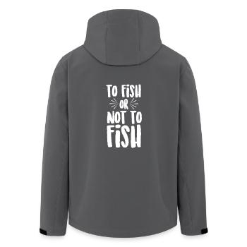 To Fish or Not To Fish - Recycelte Männer Softshell-Jacke von Stanley/Stella - Anthrazit - Hinten - AI Model Male 185 light (185cm)
