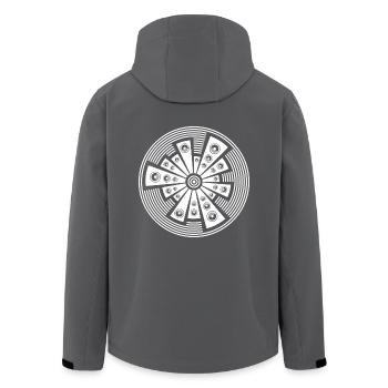 sound speaker tekno 23 - Recycelte Männer Softshell-Jacke von Stanley/Stella - Anthrazit - Hinten - AI Model Male 185 light (185cm)
