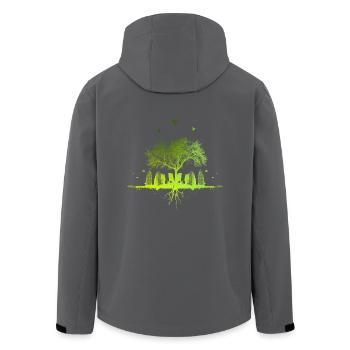 Green Tree - Natur Baum Stadt urban Geschenk - Recycelte Männer Softshell-Jacke von Stanley/Stella - Anthrazit - Hinten - AI Model Male 185 light (185cm)