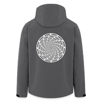 Tekno 23 Spirale - Recycelte Männer Softshell-Jacke von Stanley/Stella - Anthrazit - Hinten - AI Model Male 185 light (185cm)
