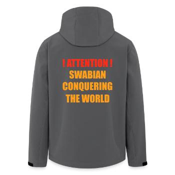 Swabian Conquering The World - Recycelte Männer Softshell-Jacke von Stanley/Stella - Anthrazit - Hinten - AI Model Male 185 light (185cm)