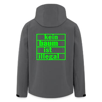 Kein baum ist illegal - Recycelte Männer Softshell-Jacke von Stanley/Stella - Anthrazit - Hinten - AI Model Male 185 light (185cm)