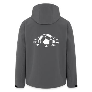 Fußball-Planet / soccer planet (1c) - Recycelte Männer Softshell-Jacke von Stanley/Stella - Anthrazit - Hinten - AI Model Male 185 light (185cm)
