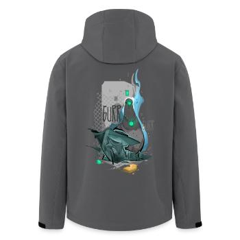 Taube - Recycelte Männer Softshell-Jacke von Stanley/Stella - Anthrazit - Hinten - AI Model Male 185 light (185cm)