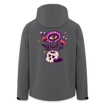 Totenkopf Vase - Recycelte Männer Softshell-Jacke von Stanley/Stella - Anthrazit - Hinten - AI Model Male 185 light (185cm)