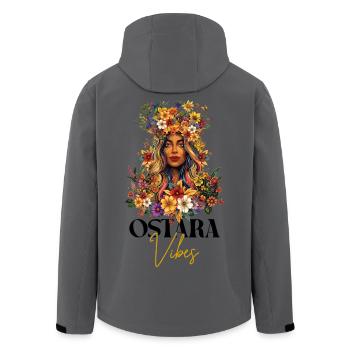 Ostara Vibes Happy Easter Ostara Goddess - Men’s Recycled Softshell Jacket by Stanley/Stella - anthracite - Back - AI Model Male 185 light (185cm)