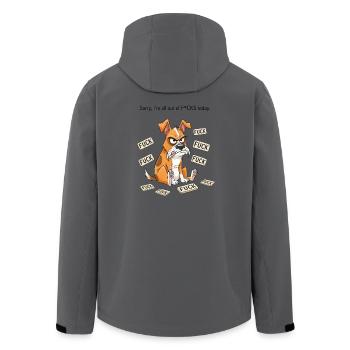 Tous les produits dérivés drôles de chiens en colère - Veste softshell homme en polyester recyclé Stanley/Stella - charbon - Dos - AI Model Male 185 light (185cm)