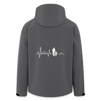 Bester Papa Vater und Sohn Hand in Hand Herzschlag - Recycelte Männer Softshell-Jacke von Stanley/Stella - Anthrazit - Hinten - AI Model Male 185 light (185cm)
