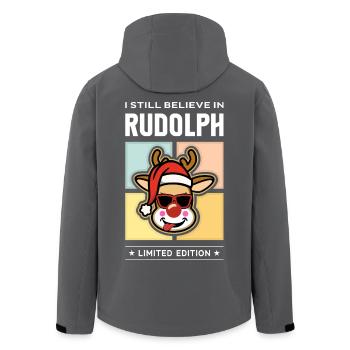Rudolph - Recycelte Männer Softshell-Jacke von Stanley/Stella - Anthrazit - Hinten - AI Model Male 185 light (185cm)