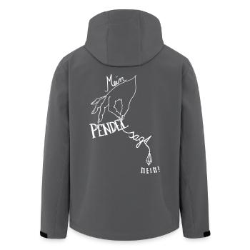 Pendel sagt Nein - Recycelte Männer Softshell-Jacke von Stanley/Stella - Anthrazit - Hinten - AI Model Male 185 light (185cm)