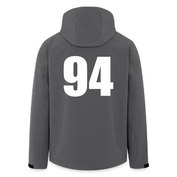 94 - Recycelte Männer Softshell-Jacke von Stanley/Stella - Anthrazit - Hinten - AI Model Male 185 light (185cm)