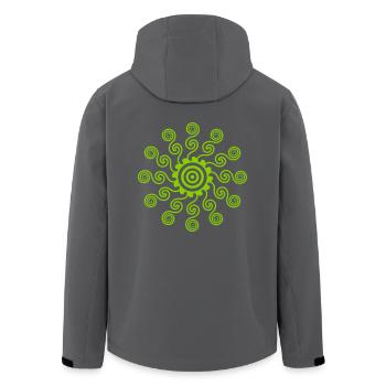 016 - spiral flow - Recycelte Männer Softshell-Jacke von Stanley/Stella - Anthrazit - Hinten - AI Model Male 185 light (185cm)