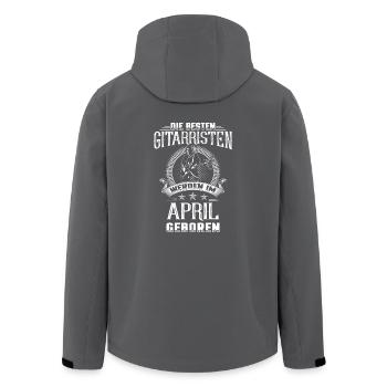 Gitarristen - Geburtstagsshirt - Recycelte Männer Softshell-Jacke von Stanley/Stella - Anthrazit - Hinten - AI Model Male 185 light (185cm)