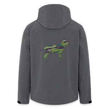 Golden Retriever Rally Obedience Wordcloud - Recycelte Männer Softshell-Jacke von Stanley/Stella - Anthrazit - Hinten - AI Model Male 185 light (185cm)
