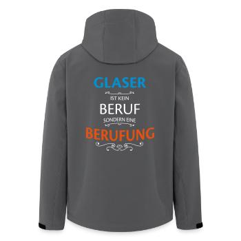 Glaser Beruf - Recycelte Männer Softshell-Jacke von Stanley/Stella - Anthrazit - Hinten - AI Model Male 185 light (185cm)