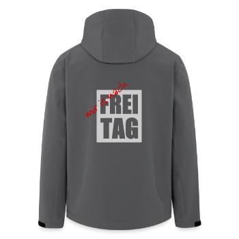 mir is nach freitag - Recycelte Männer Softshell-Jacke von Stanley/Stella - Anthrazit - Hinten - AI Model Male 185 light (185cm)