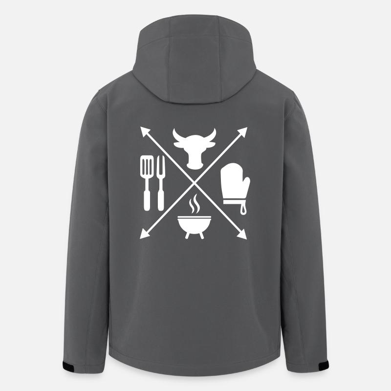 grillage - Veste softshell homme en polyester recyclé Stanley/Stella - charbon
