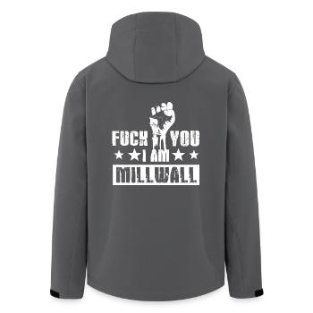 Fuck you! I am Millwall! Millwall! Anti Terror! - Recycelte Männer Softshell-Jacke von Stanley/Stella - Anthrazit - Hinten - AI Model Male 185 light (185cm)