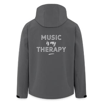 Music is my therapy - Recycelte Männer Softshell-Jacke von Stanley/Stella - Anthrazit - Hinten - AI Model Male 185 light (185cm)