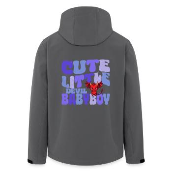 Babyboy - Cute little Devil - Recycelte Männer Softshell-Jacke von Stanley/Stella - Anthrazit - Hinten - AI Model Male 185 light (185cm)