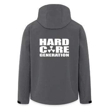 Hardcore Generation Radioactive DE - Recycelte Männer Softshell-Jacke von Stanley/Stella - Anthrazit - Hinten - AI Model Male 185 light (185cm)