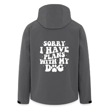 Hund Hundeliebe Hundebesitzer Wau Pfote Vierbeiner - Recycelte Männer Softshell-Jacke von Stanley/Stella - Anthrazit - Hinten - AI Model Male 185 light (185cm)