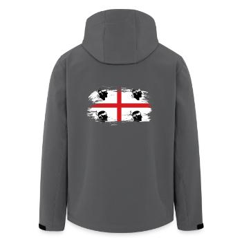 Sardinien Vintage Flagge - Recycelte Männer Softshell-Jacke von Stanley/Stella - Anthrazit - Hinten - AI Model Male 185 light (185cm)