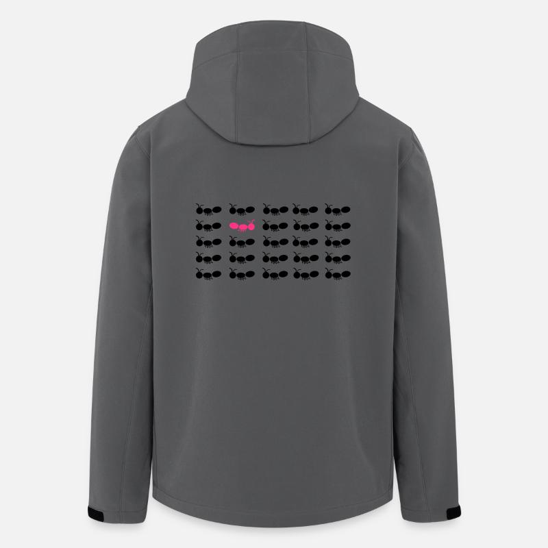être différent fourmi rose - Veste softshell homme en polyester recyclé Stanley/Stella - charbon