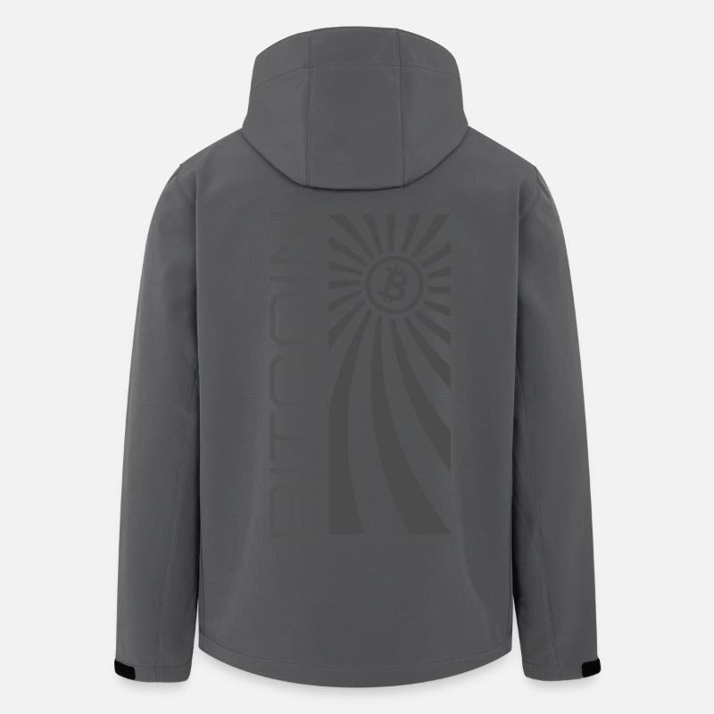Bitcoin BTC Logo - Men’s Recycled Softshell Jacket by Stanley/Stella - anthracite