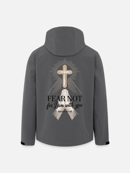 Inspirational Bible Verse T-Shirt for Christians - Men’s Recycled Softshell Jacket by Stanley/Stella - anthracite