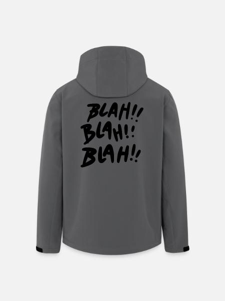 Blah Blah Blah Black Statement - Men’s Recycled Softshell Jacket by Stanley/Stella - anthracite