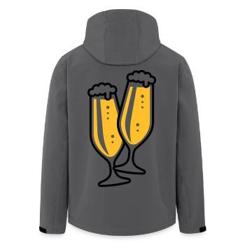 Pilsglas Schlank (Bier / Pils / Biertulpe / 2C) - Recycelte Männer Softshell-Jacke von Stanley/Stella - Anthrazit - Hinten - AI Model Male 185 light (185cm)