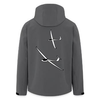 segelflugzeuge - Recycelte Männer Softshell-Jacke von Stanley/Stella - Anthrazit - Hinten - AI Model Male 185 light (185cm)
