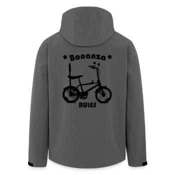 Fahrrad Bike Biker Bonanza Fun Rennrad Trekking - Recycelte Männer Softshell-Jacke von Stanley/Stella - Anthrazit - Hinten - AI Model Male 185 light (185cm)